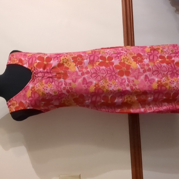 Pink with vibrant orange dress by Expressions, size 8. - Picture 8 of 9